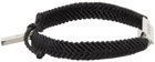 Solid Homme Black Logo Webbing Bracelet