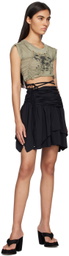 lesugiatelier Black Layered Miniskirt