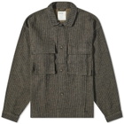 Satta Men's Box Overshirt in Graphite/Olive