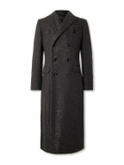 TOM FORD - Double-Breasted Sequin-Embellished Wool-Blend Twill Coat - Brown