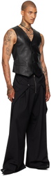 LU'U DAN Black Tailored Leather Vest