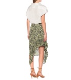 Rokh - Floral high-rise midi skirt