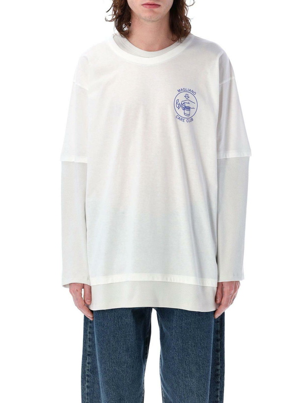 Photo: Magliano Trauma Logo Printed Crewneck T-shirt