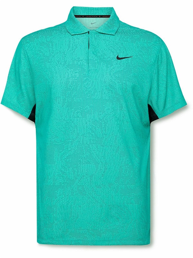Photo: Nike Golf - Tiger Woods Textured Dri-FIT ADV Golf Polo Shirt - Green