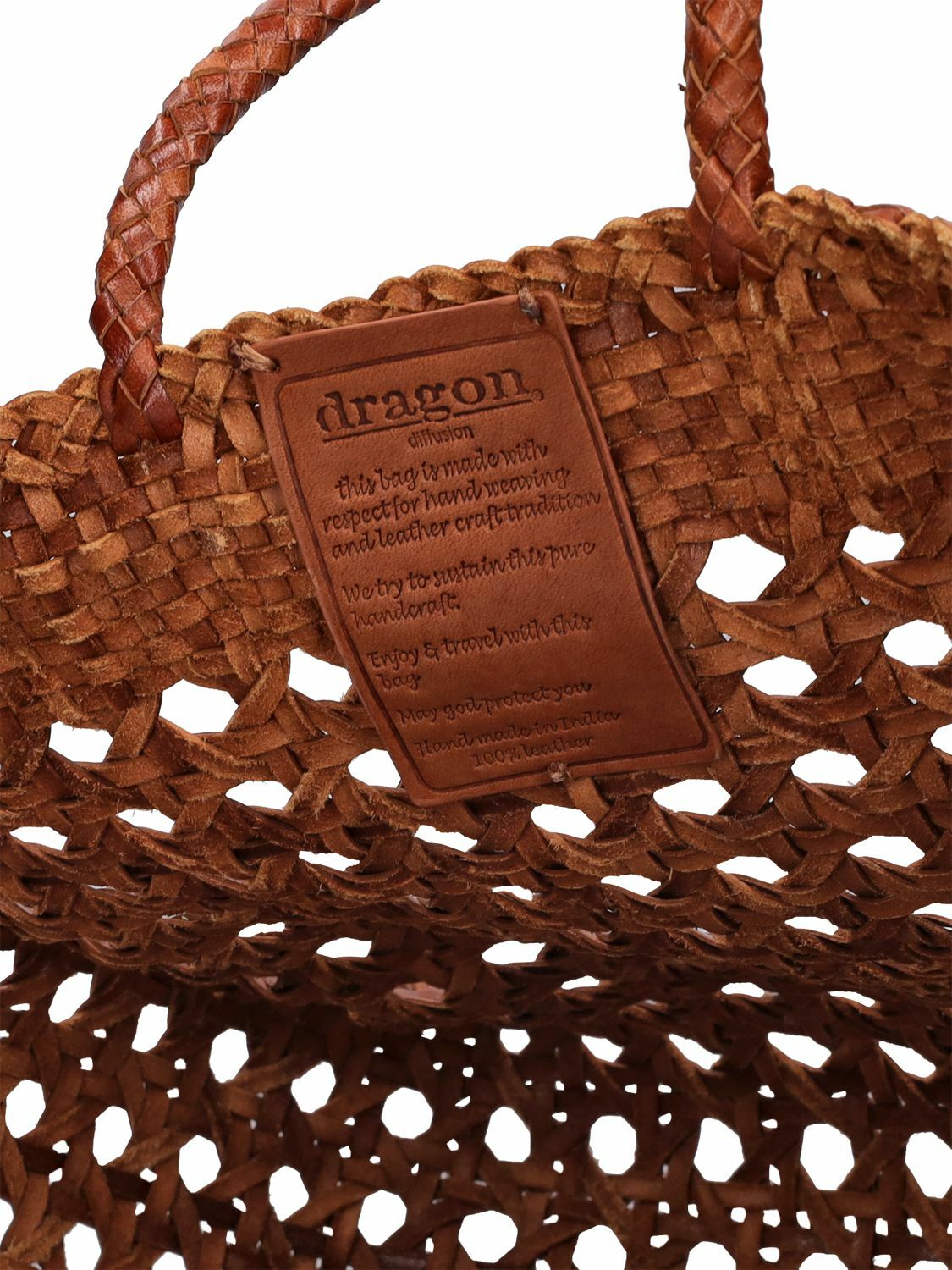 DRAGON DIFFUSION Cannage Kanpur Leather Basket Bag Dragon
