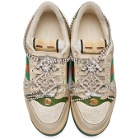 Gucci White Art Deco Screener Sneakers