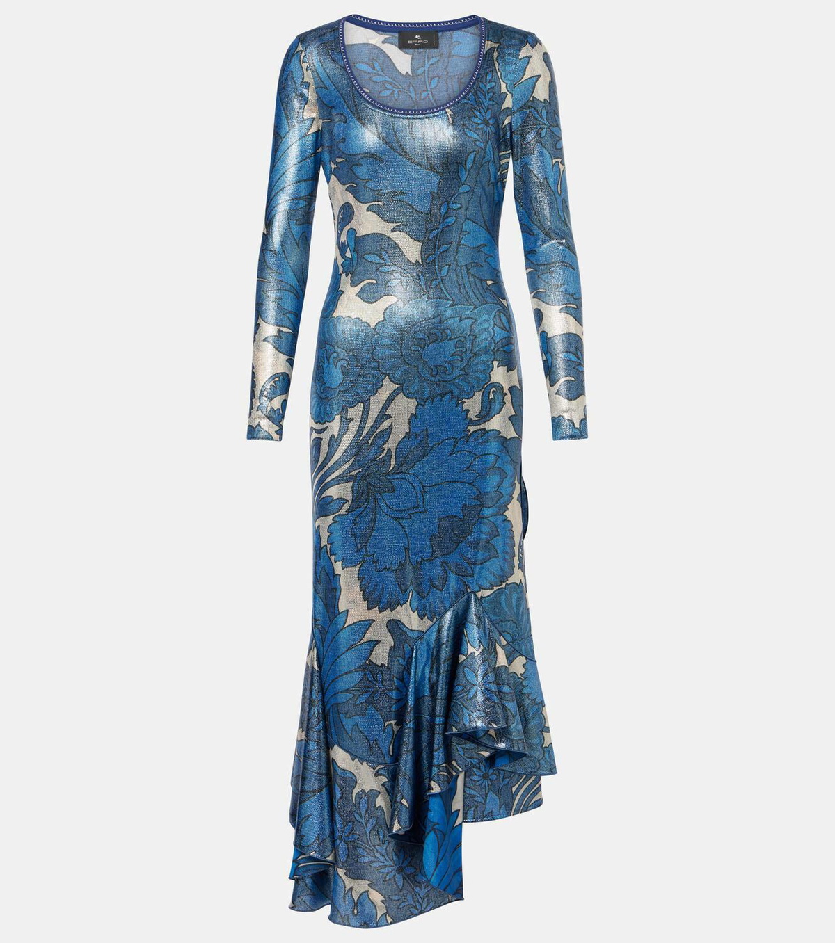 fashion nova long blue dress Etro