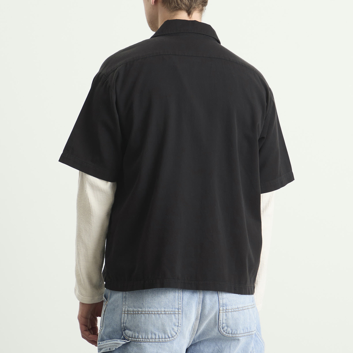 Dickies Men's 247 Garment Dyed Work Shirt in Black