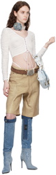 Guess Jeans U.S.A. Beige Cracked Shorts