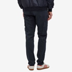 Stone Island Men's Brushed Cotton Canvas Cargo Pants in Navy Blue