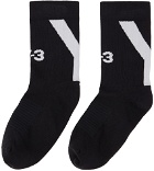 Y-3 Black Hi Socks