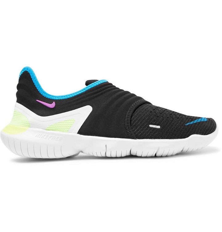 Photo: Nike Running - Free RN 3.0 Flynit and Neoprene Slip-On Sneakers - Black