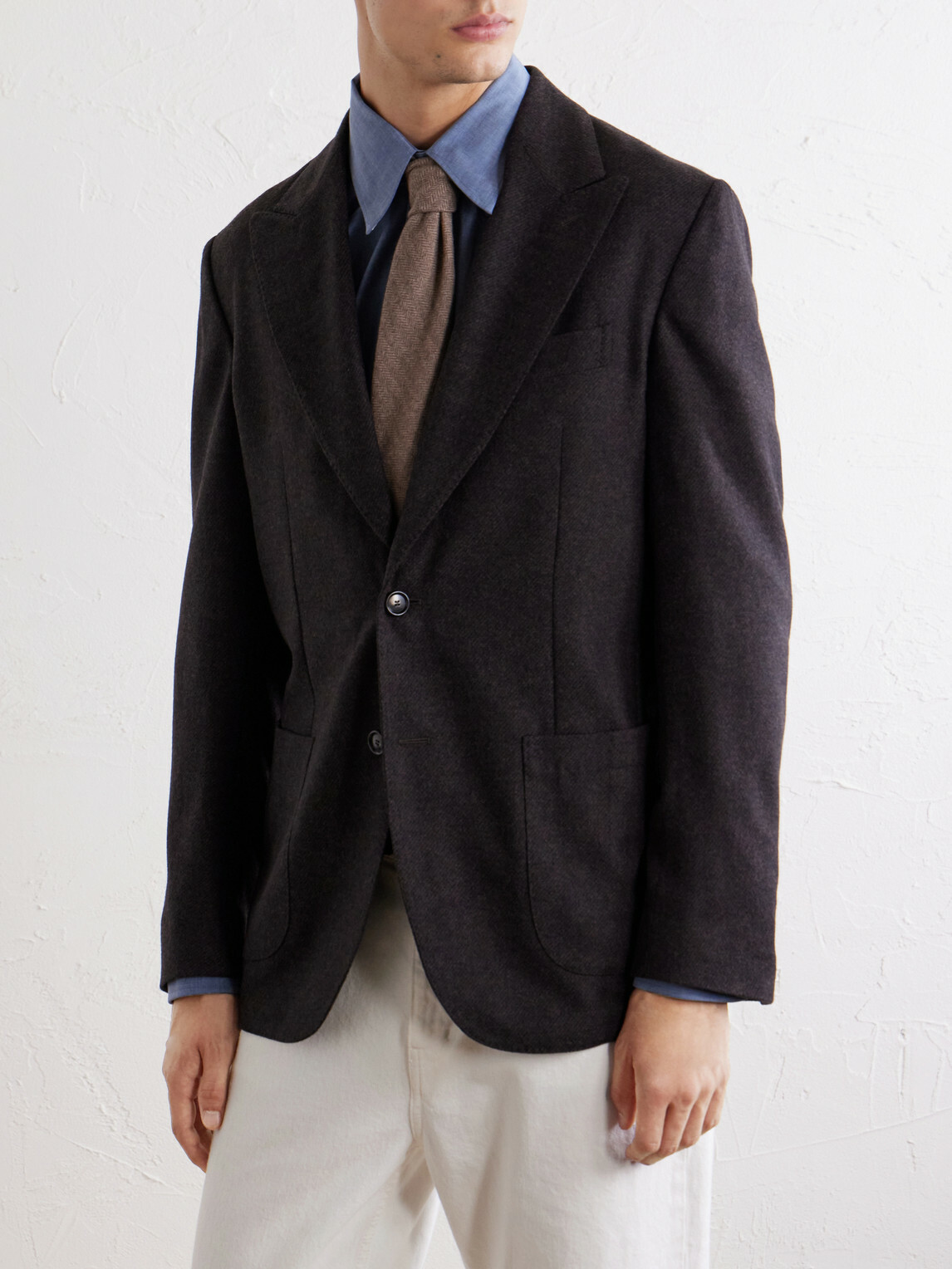 De Petrillo - Faro Wool and Cashmere-Blend Blazer - Blue