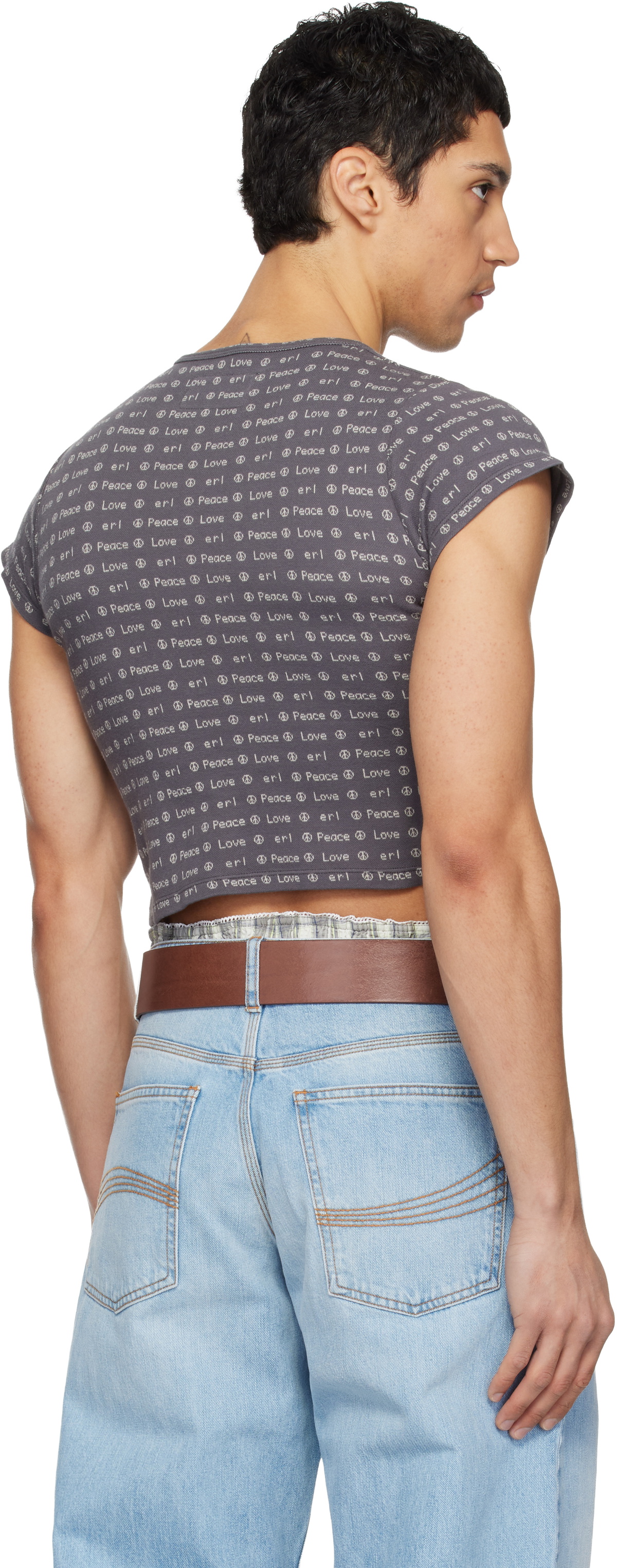 ERL Gray Jacquard Baby T-shirt