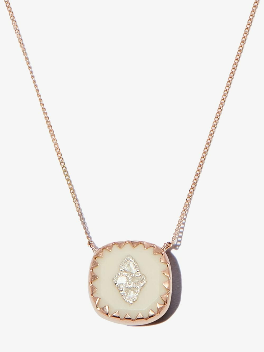 Pascale Monvoisin 9K Rose Gold Pierrot No.2 Diamond Necklace