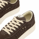 Stepney Workers Club Men's Dellow Woven Suede Sneaker in Dark Brown