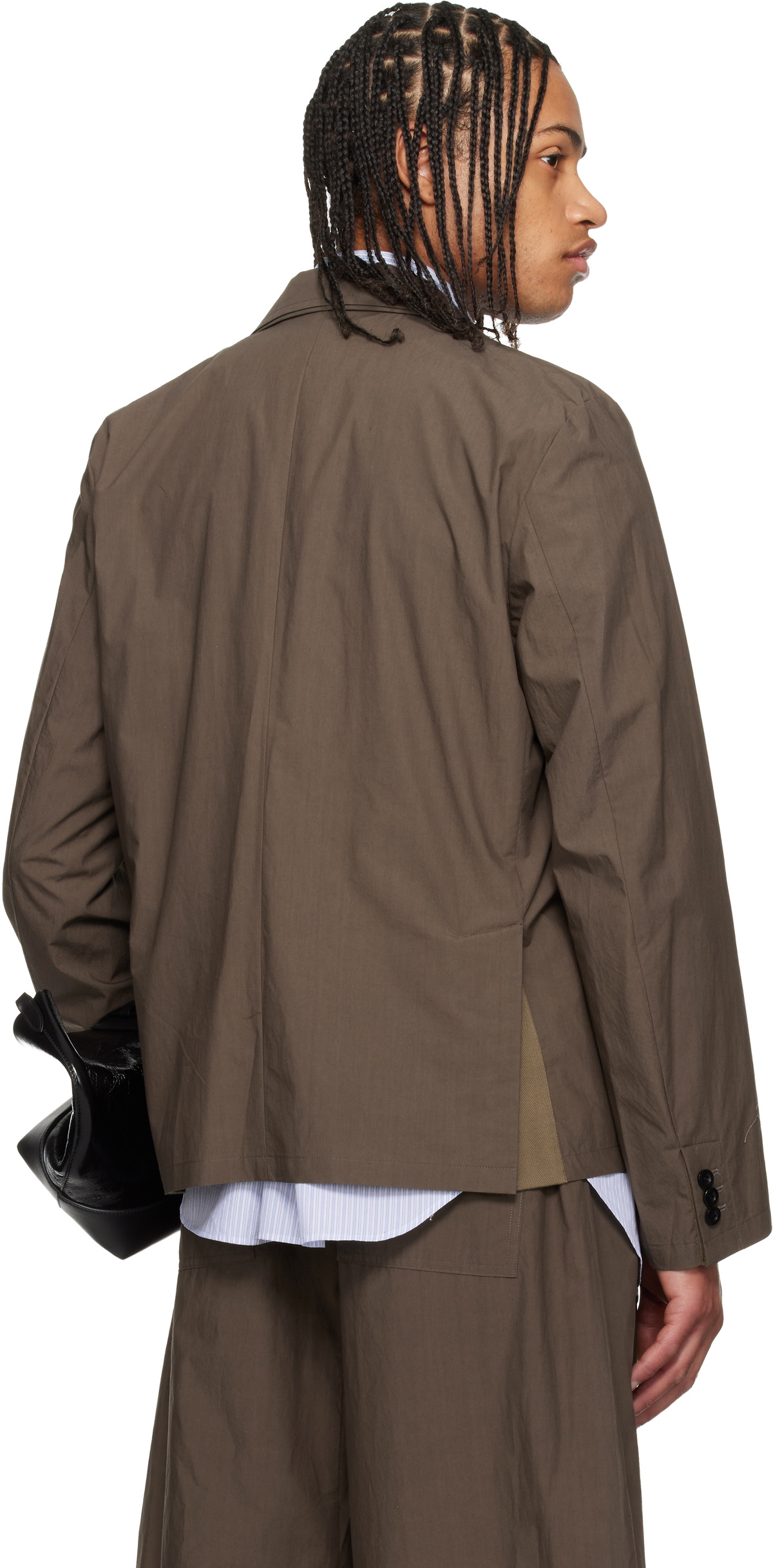 sacai Khaki Cotton Typewriter Blazer
