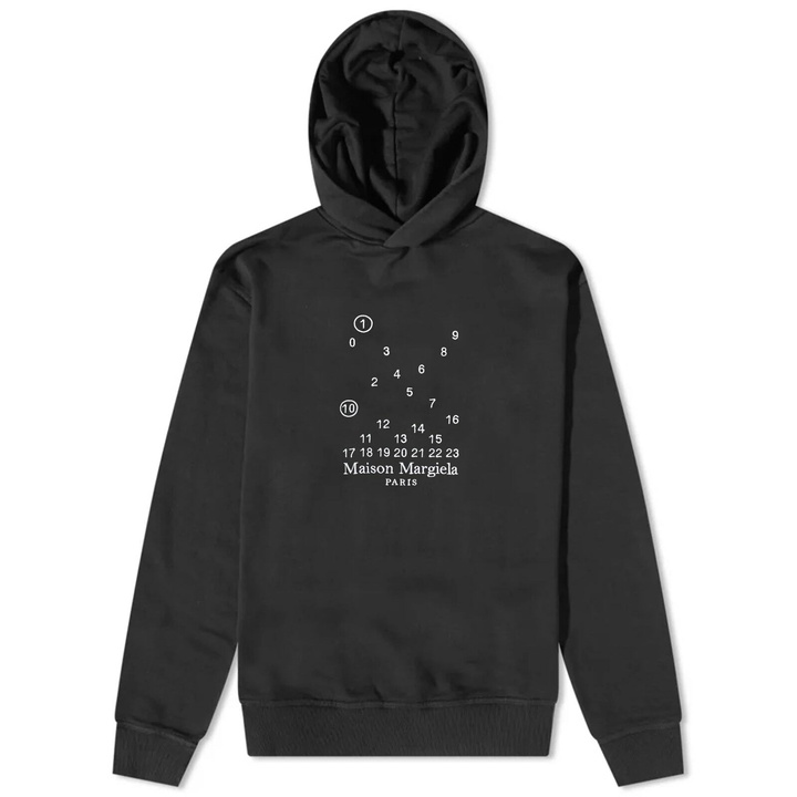 Photo: Maison Margiela Men's Bubble Logo Hoody in Black