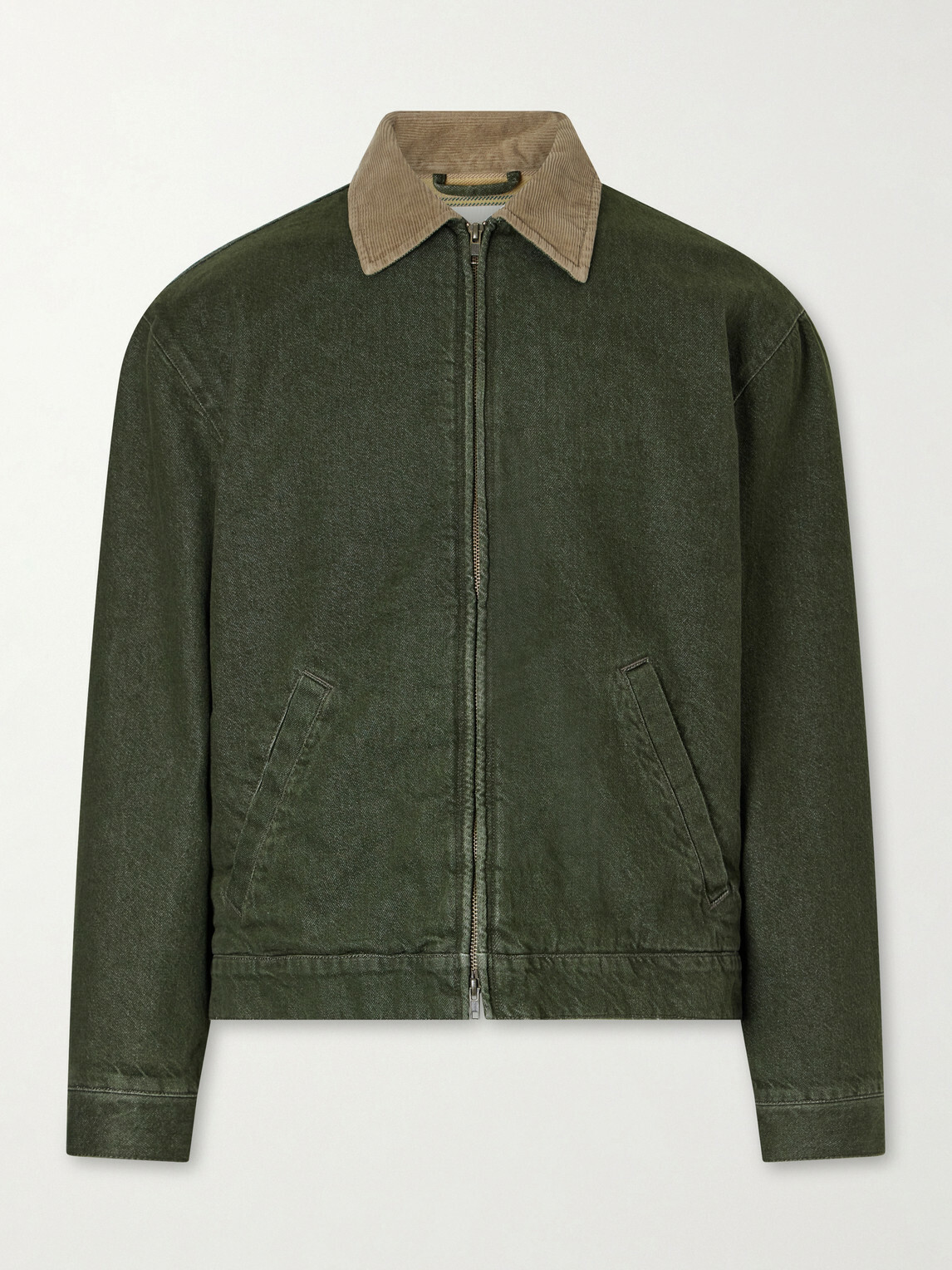 Aimé Leon Dore - Corduroy-Trimmed Denim Jacket - Green