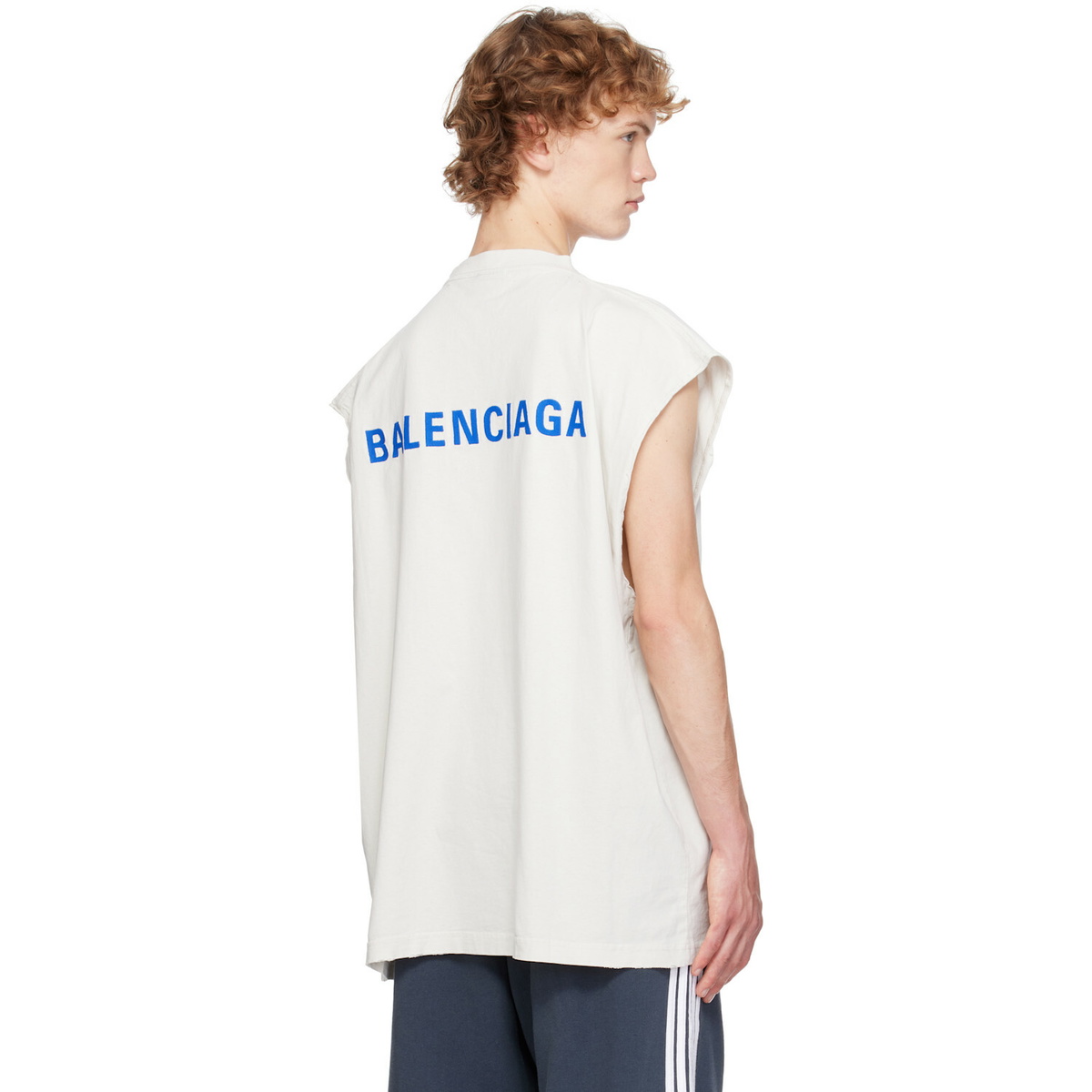 Balenciaga Off-White Back Sleeveless T-shirt