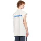 Balenciaga Off-White Back Sleeveless T-shirt