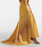 Roberto Cavalli Snake-print silk gown