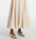 Loro Piana Giustina high-rise silk midi skirt