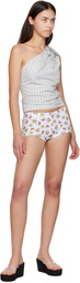 Ashley Williams White Serena Shorts
