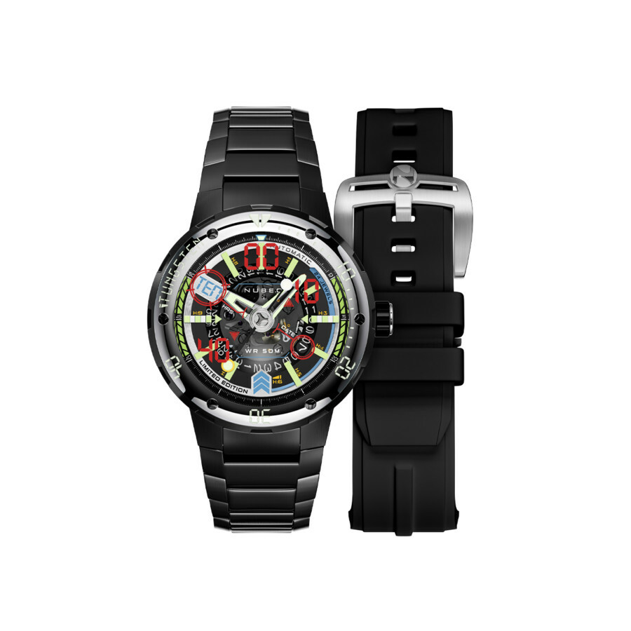 Nubeo Mariner 9 Black Dial Mens Watch NB-6090-22 Nubeo