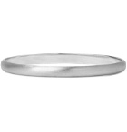 Le Gramme - Le 1 Brushed 18-Karat White Gold Ring - Silver
