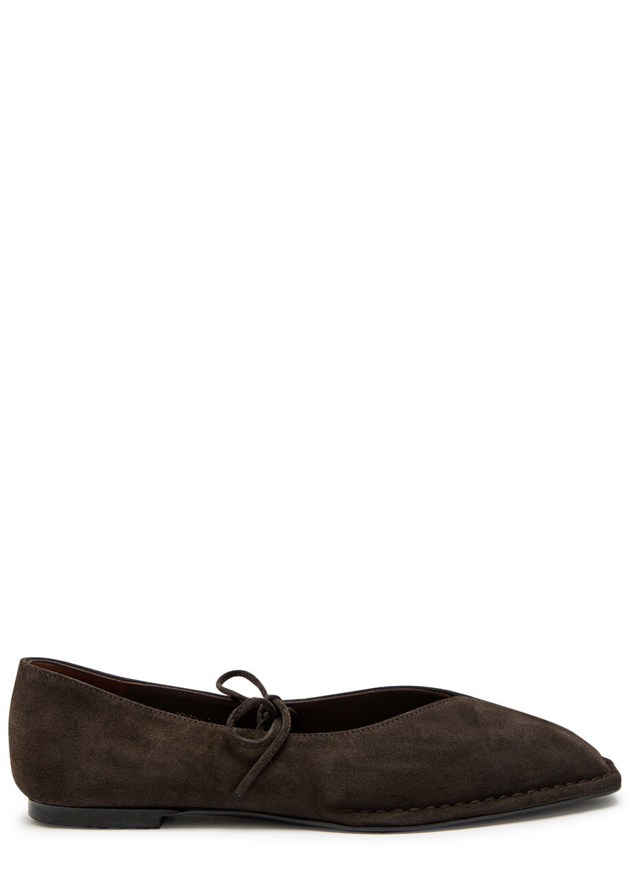 Alohas Swat Suede Ballet Flats Brown