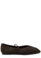 Alohas Swat Suede Ballet Flats Brown