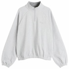Dime Men's Classic Terry Quarter Zip Sweatshirt in Heather Gray