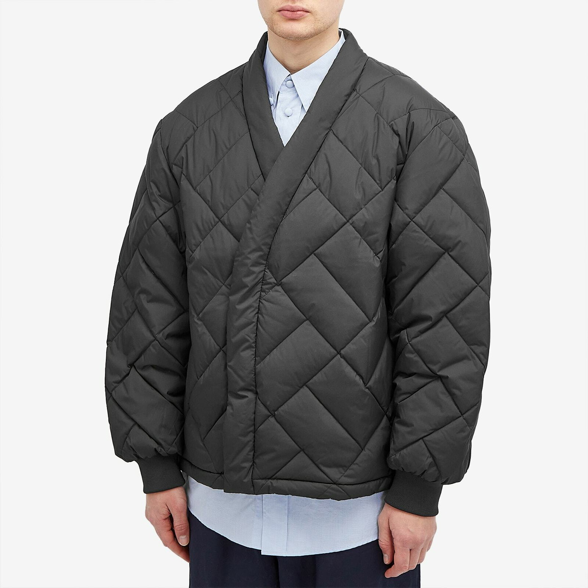 Kenzo Men's Weave Down Kimono Jacket in Black Kenzo