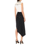 Monse Asymmetric wool midi skirt
