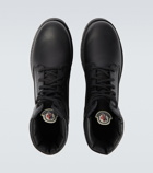 Moncler - Vancouver tricolored-sole leather boots