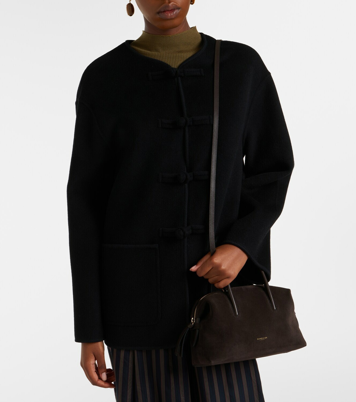 DeMellier Stockholm Small suede top-handle bag