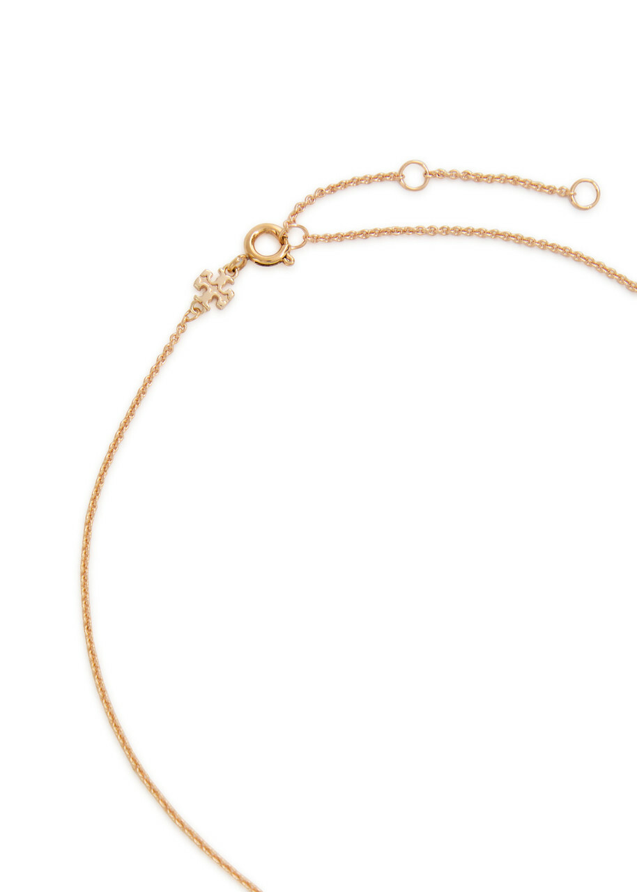 Tory Burch Forget Me Not Floral Pavé 18kt Gold-plated Necklace - One Size