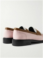 VINNY's - Townee Colour-Block Leather Penny Loafers - Pink