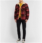 Nudie Jeans - Lenny Faux Shearling-Lined Checked Wool-Blend Jacket - Red