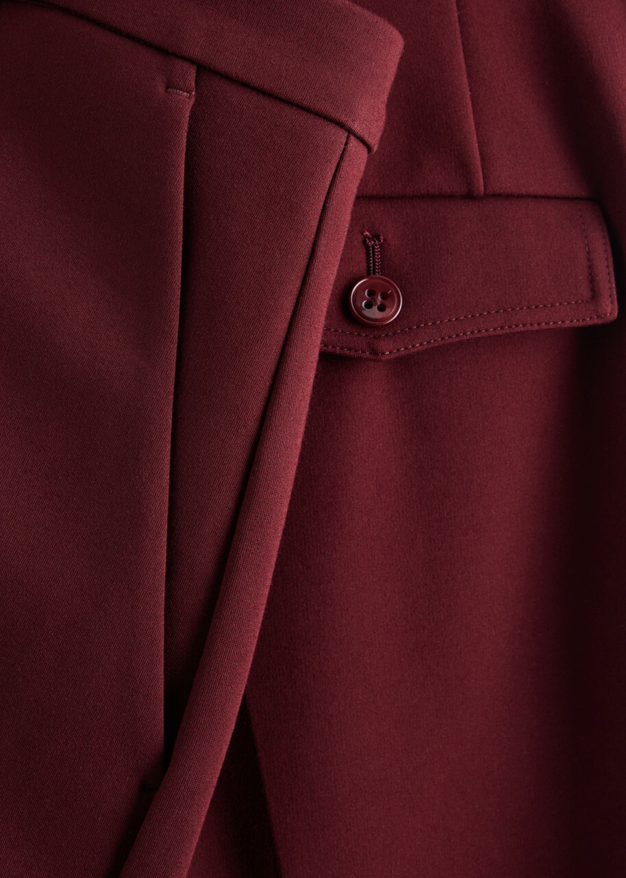 Dorothee Schumacher Emotional Essence Straight-leg Jersey Trousers Burgundy