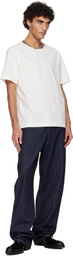 Burberry Off-White Check Trim Cotton T-shirt