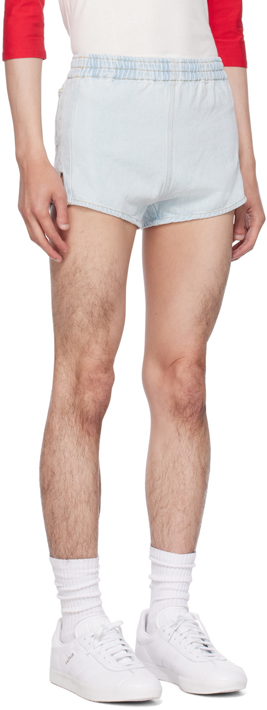 Alled-Martinez Blue Vented Denim Shorts