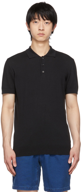 Photo: A.P.C. Black Knit Grégoire Polo