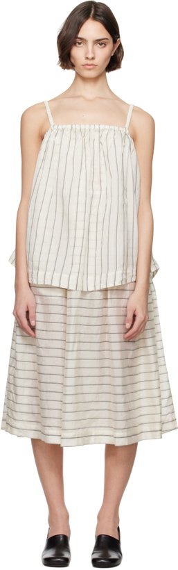 Photo: CASEY CASEY Off-White Fifi Double Midi Dress
