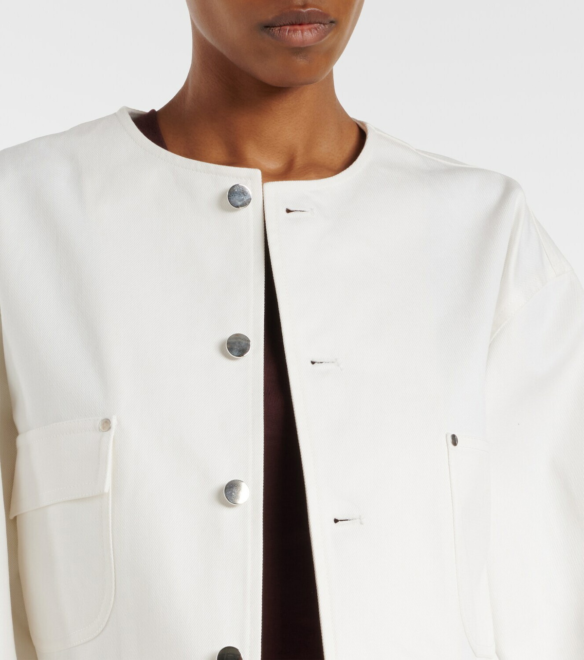 Plan C Sequined cotton drill jacket