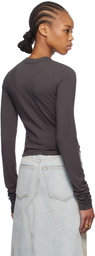 We11done Gray Spark Long-Sleeved T-shirt