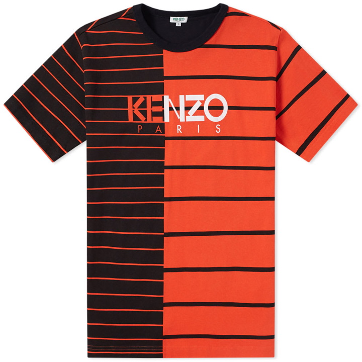 Photo: Kenzo Assymetric Stripe Logo Tee
