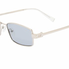 Le Specs Bizarro Sunglasses in Silver/Smoke Tint 