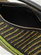 LOEWE - Paula’s Ibiza Puzzle Edge Small Leather-Trimmed Striped Raffia Messenger Bag